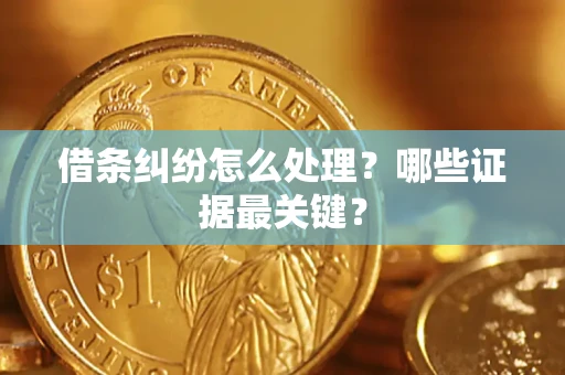 济南借条纠纷怎么处理？哪些证据最关键？