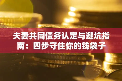 济南夫妻共同债务认定与避坑指南：四步守住你的钱袋子
